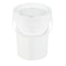 Vestil 5 Gal Trash Can Ring, White, Polyethylene, 10.2 / 11.25 W/Dia PAIL-SCR-5-W - alternate 3
